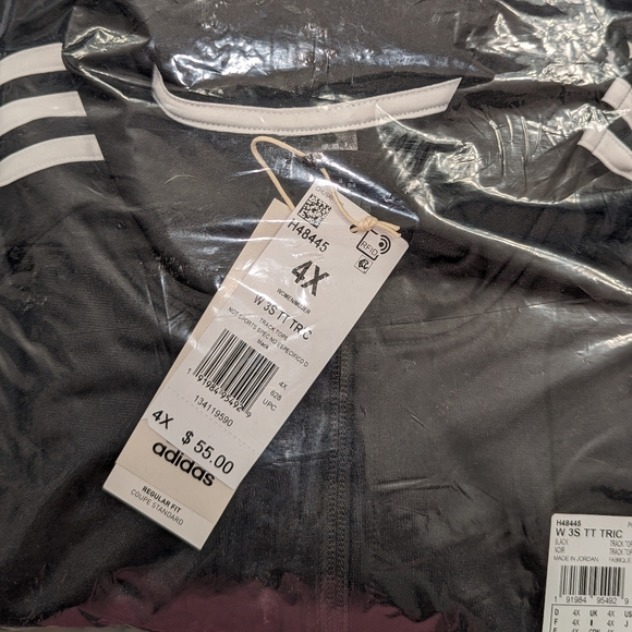 Women's | NWT adidas | Track Jacket | Black & White | Plus Size 4X - Picture 10 of 11